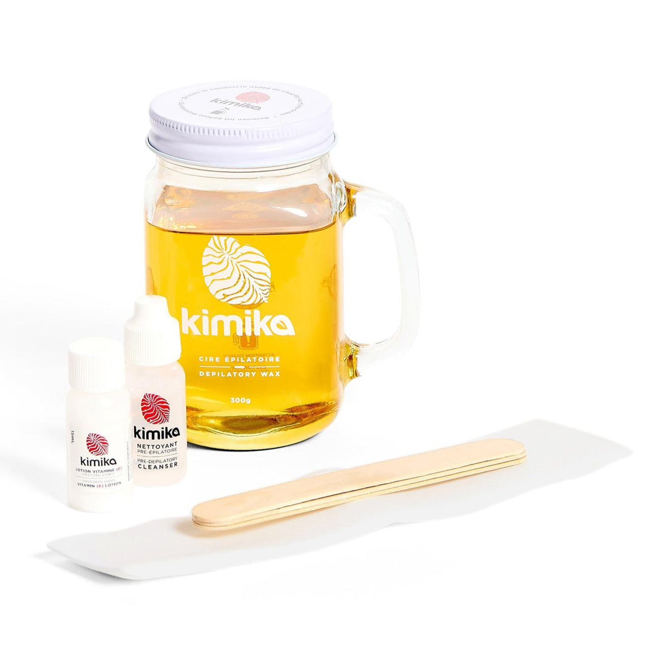 Kimika | Sucre froid sans parfum, résultats éclatants : Kit de cire pour le visage et le corps