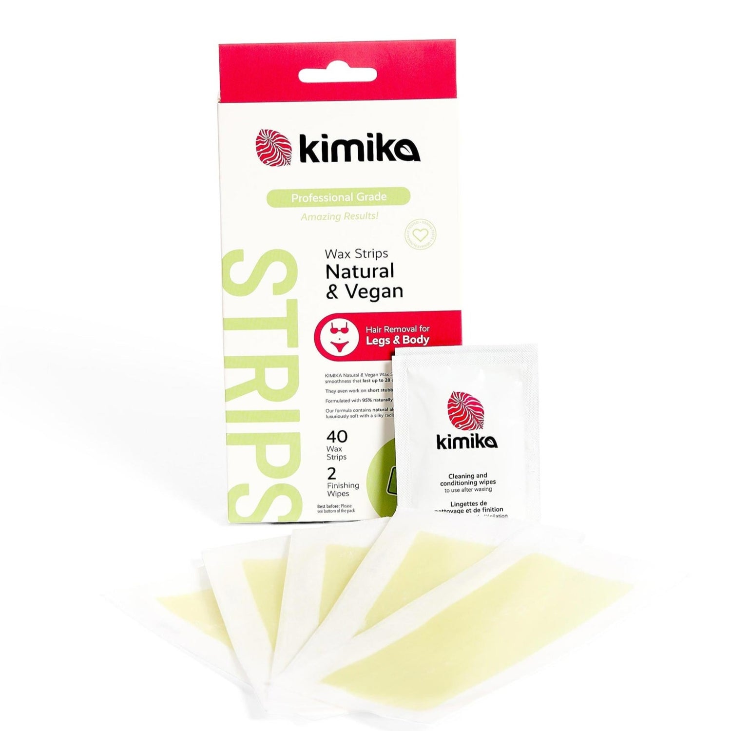 Kimika | Glow & Go Wax Strips: Legs & Body