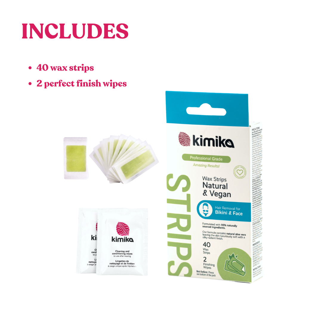 Kimika | Soft & Smooth Wax Strips: Bikini & Face