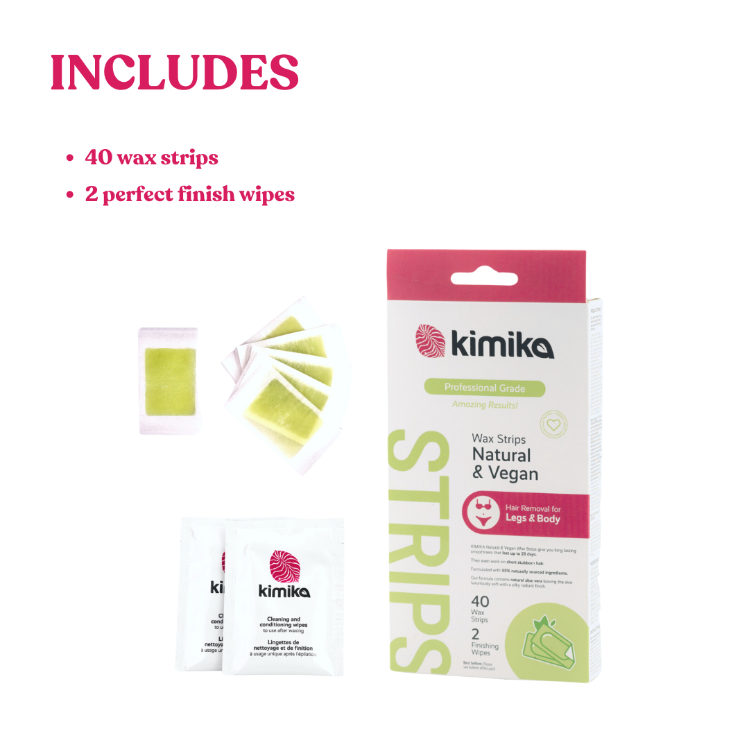 Kimika | Glow & Go Wax Strips: Legs & Body