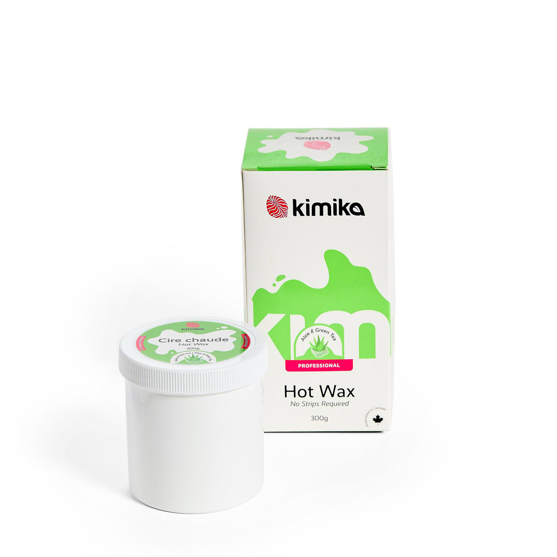 Kimika | Aloe Refresh : Cire chaude pour le visage et le corps (300G - Pot en plastique)