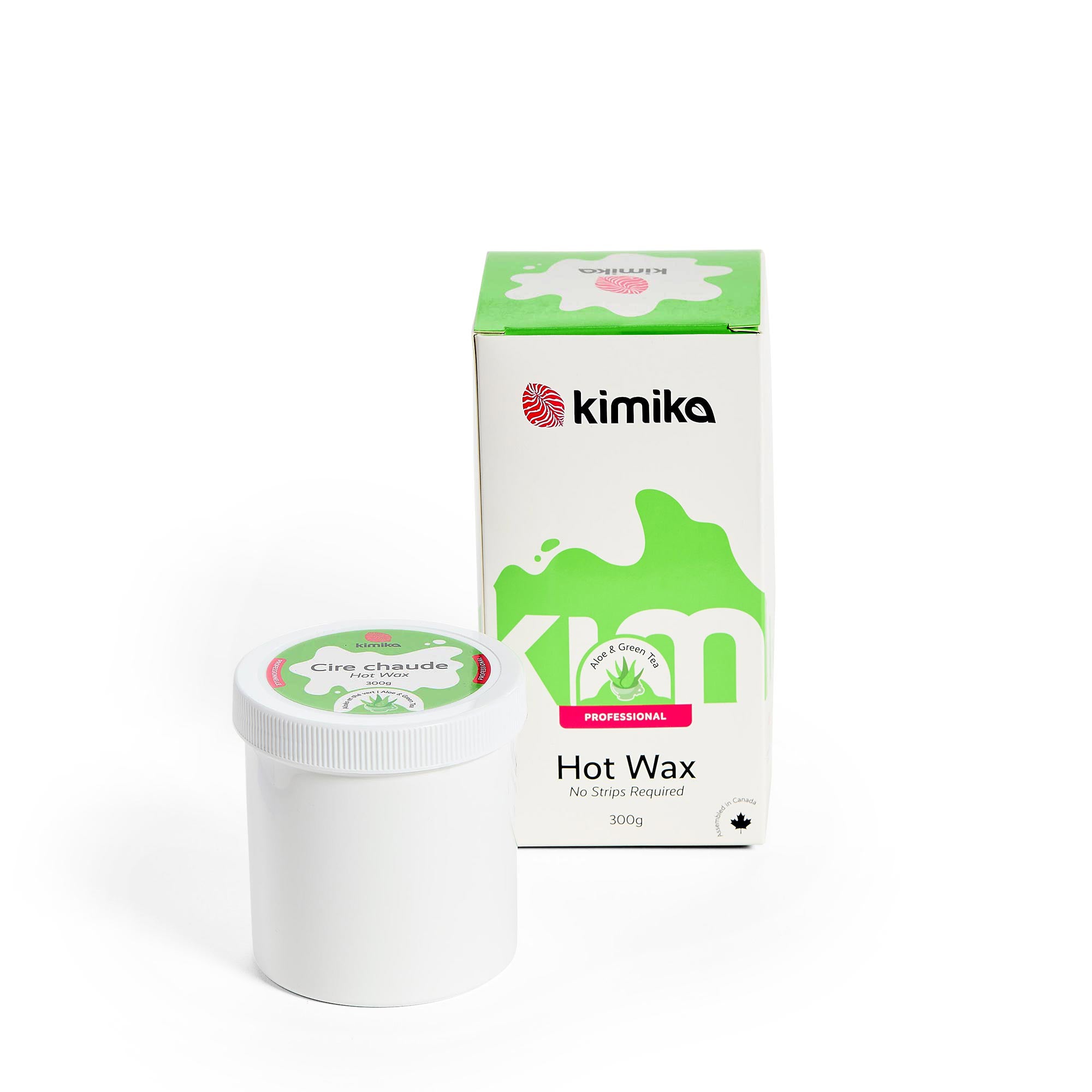 Kimika | Aloe Refresh : Cire chaude pour le visage et le corps (300G - Pot en plastique)