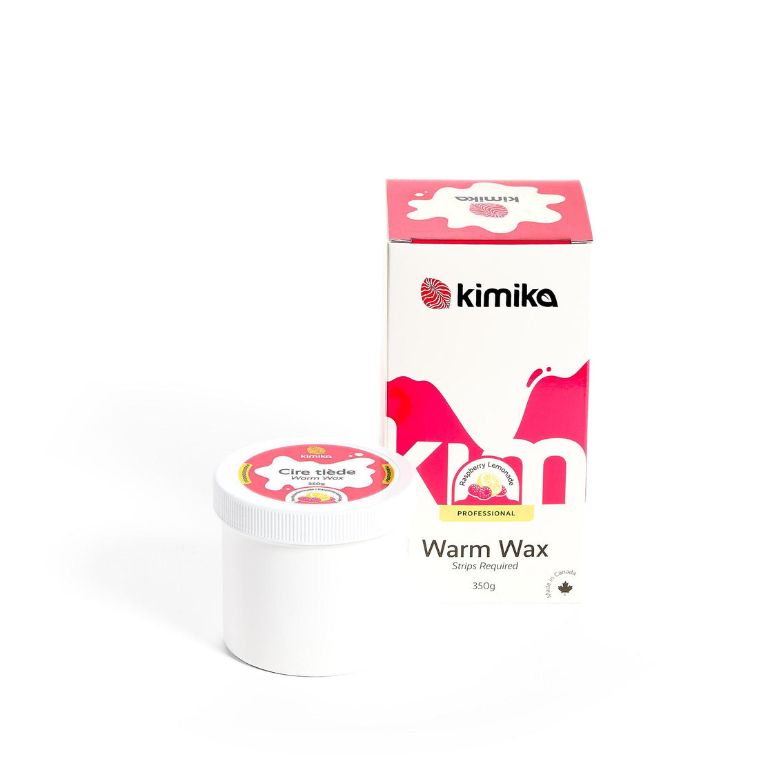 Kimika | Cire chaude Framboise-Lemonade (350G - Pot en plastique)