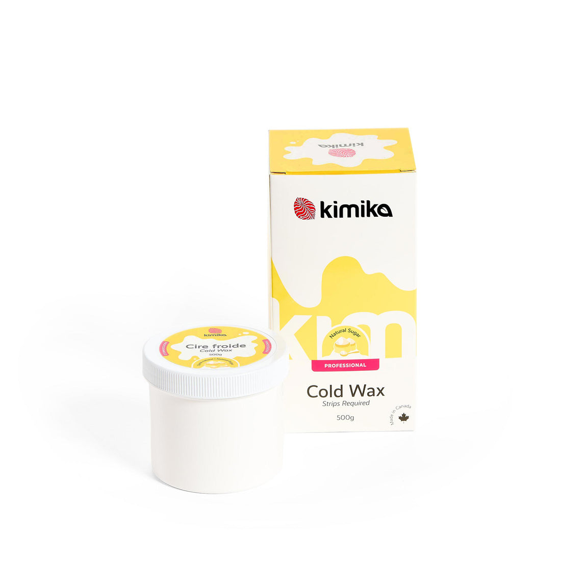 Kimika | Cire au sucre froid non parfumée pour le visage et le corps (500G - Pot en plastique)