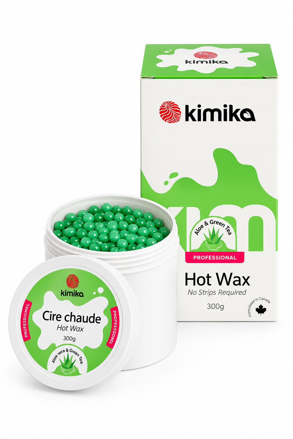 Kimika | Aloe &amp; Green Tea Hot Wax for Face &amp; Body