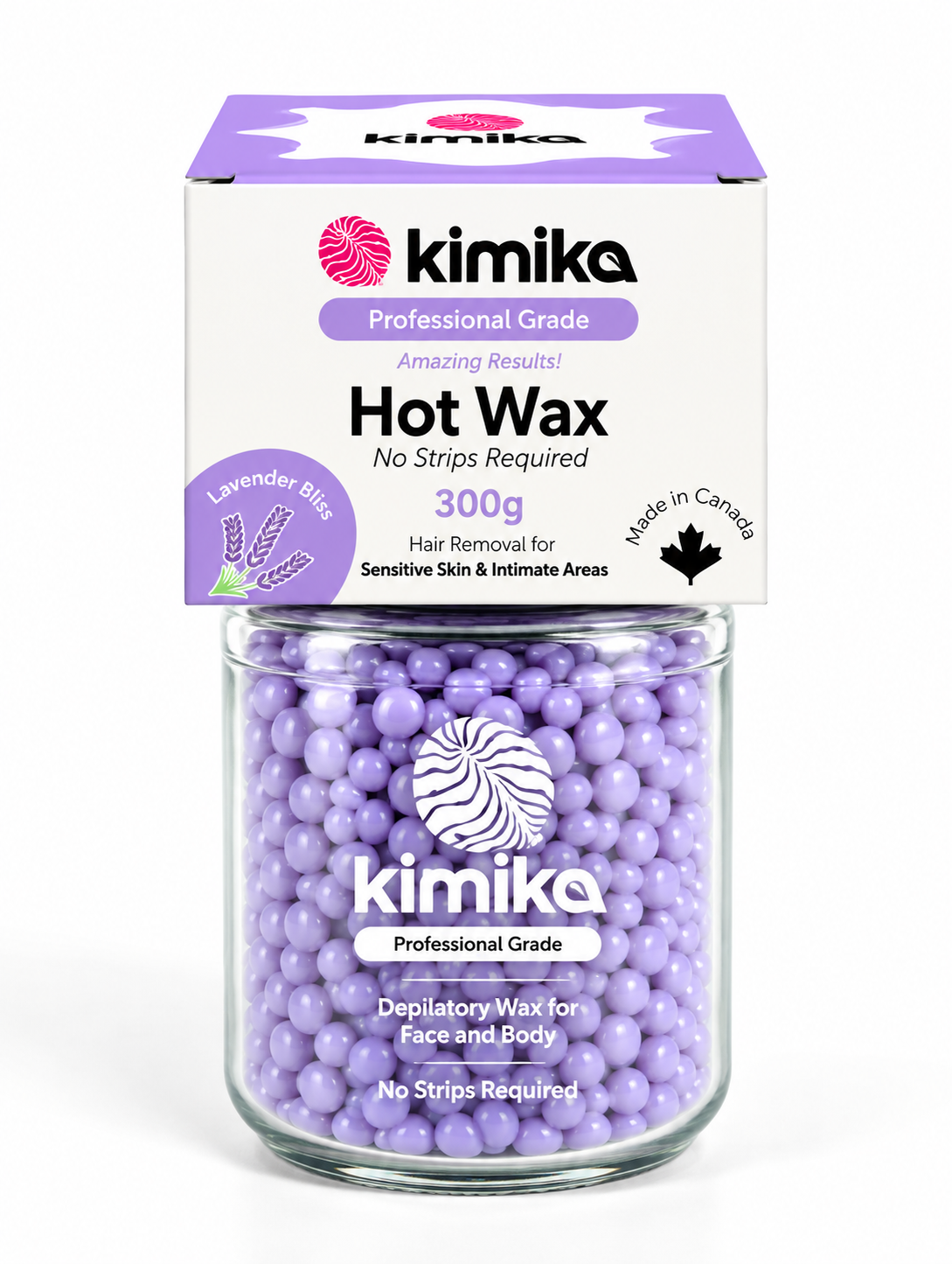 Kimika | Lavender Bliss Hot Wax for Sensitive Skin &amp; Intimate Areas