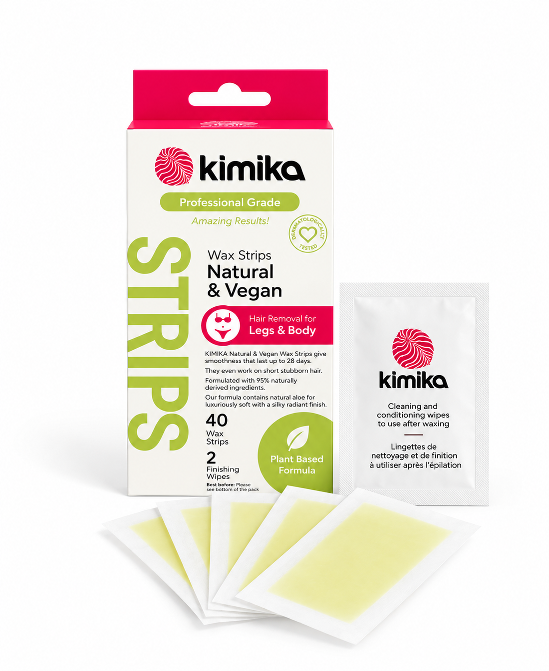 Kimika | Glow &amp; Go Wax Strips: Legs &amp; Body